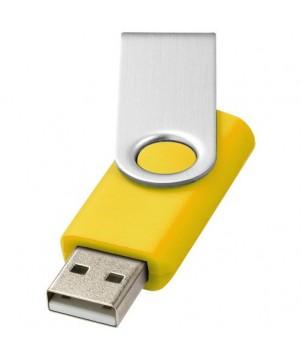 CLÉ USB ROTATIVE BASIQUE 1 GB - JAUNE - CLÉS USB PUBLICITAIRES PERSONNALISÉES