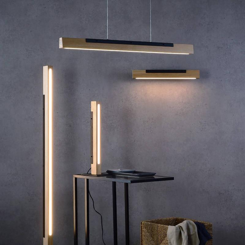 DEKO-LIGHT SUSPENSION LED MADERA EN CHÊNE, VARIATEUR