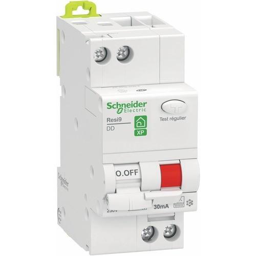 DISJONCTEUR DIFFÉRENTIEL 1P+N - PROTECTION CONTRE LES SURINTENSITÉS - 20A 30MA - RESI9 XP SCHNEIDER