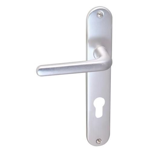POIGNÉES SUR PLAQUES CONDAMNATION - ENTRAXE 195 MM - ALU ARGENT BRICOZOR