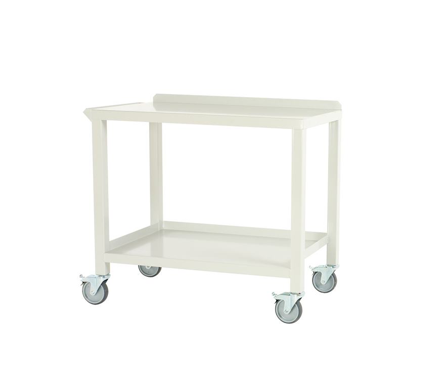 Établi mobile Bott Verso - robuste avec roulettes, plateau acier 1000x600 mm et rangement intégré_0