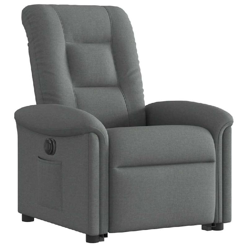 Fauteuil inclinable électrique gris foncé tissu Modèle Wervoria - 8721102962578_0