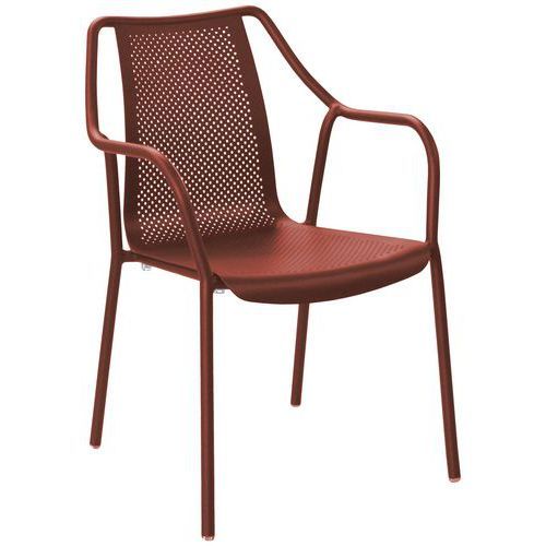 FAUTEUILS BARI ALU - ROUGE
