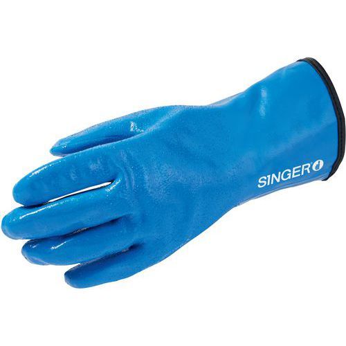 GANT EN NITRILE BLEU FOUR DE 30CM ET DE TAILLE 10 - SINGER SAFETY
