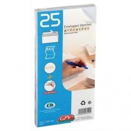 GPV PAQUET DE 25 ENVELOPPES AUTO-ADHÉSIVES 90 GRAMMES COD EXPRESS FORMAT 110X220 MM