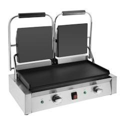 Grill Panini Professionnel Double - Plaques Lisses - Buffalo - CU605_0
