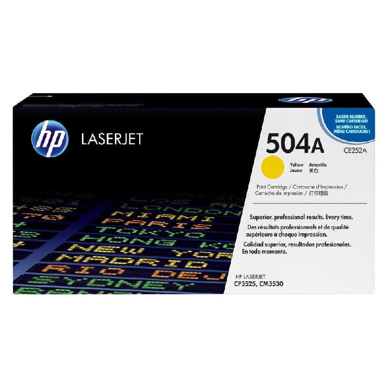 HEWLETT PACKARD TONER ORIGINAL 504A (CE252A) - COULEUR: JAUNE