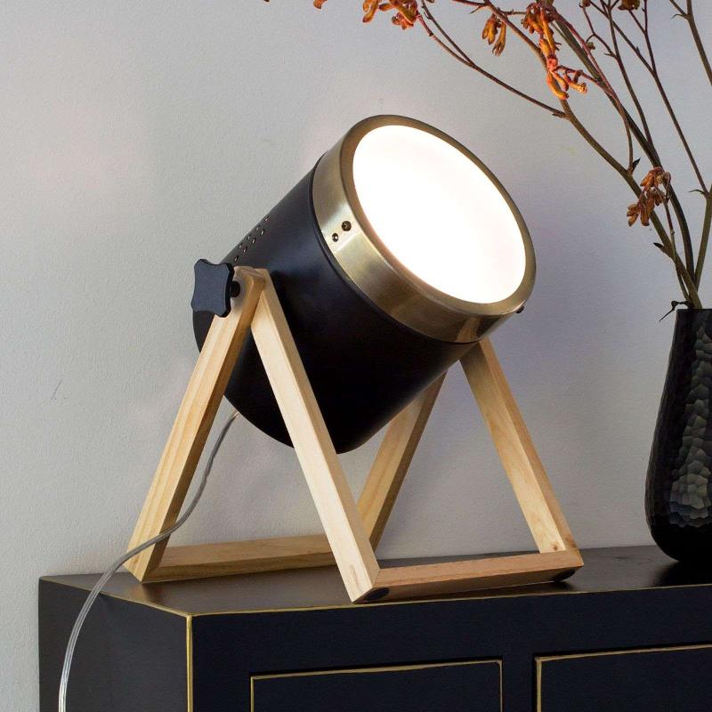 NÄVE LAMPE DE TABLE TIM NOIR-DORÉ