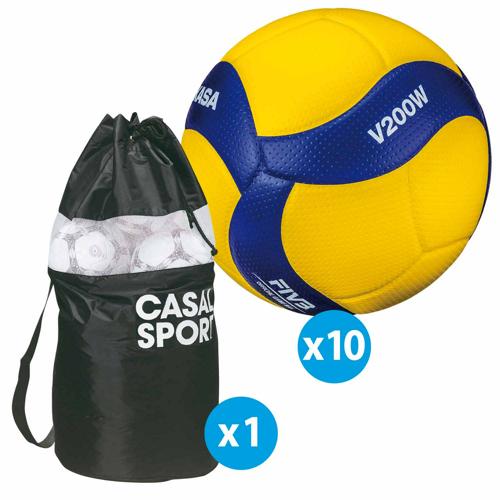 LOT 10 BALLONS DE VOLLEY - MIKASA - V200W