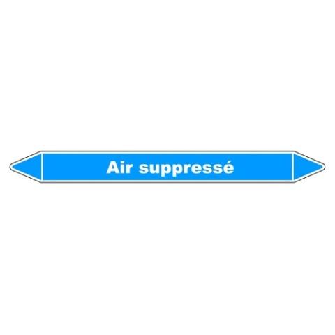 LOT DE 3 - MARQUEUR TUYAUTERIE - AIR SUPPRESSÉ - VINYLE LAMINÉ - NFX 08-105 150 X 12 MM