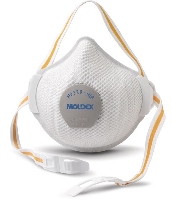 Masque de protection respiratoire FFP3 Air Plus ProValve 340801 - réutilisable avec soupape d'expiration - 5 pcs/carton - MOLDEX_0