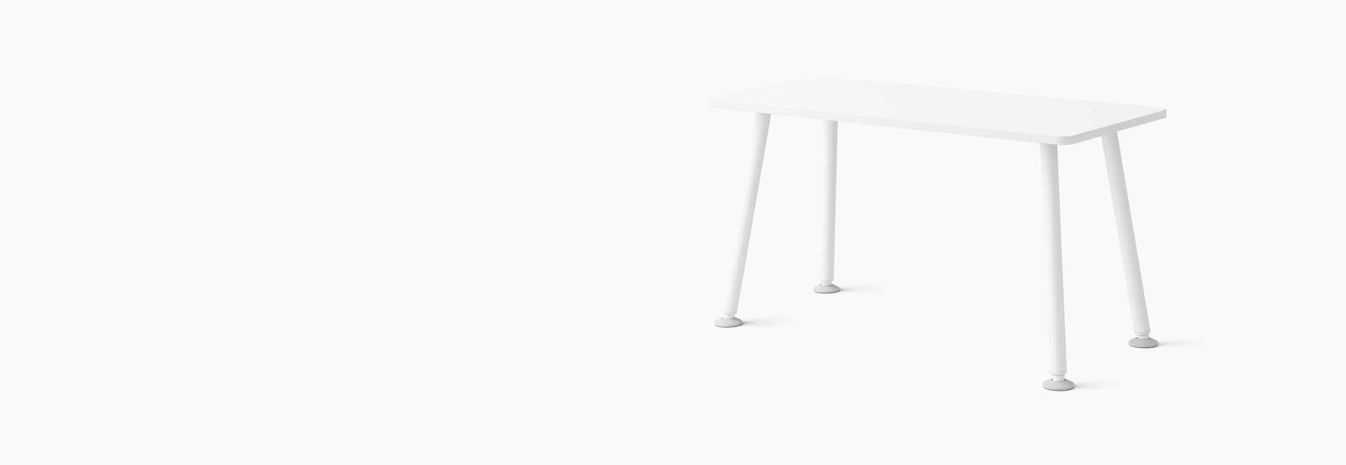 Memo - bureau droit - Herman Miller - 1350x650 mm - mélamine effet grain de bois_1