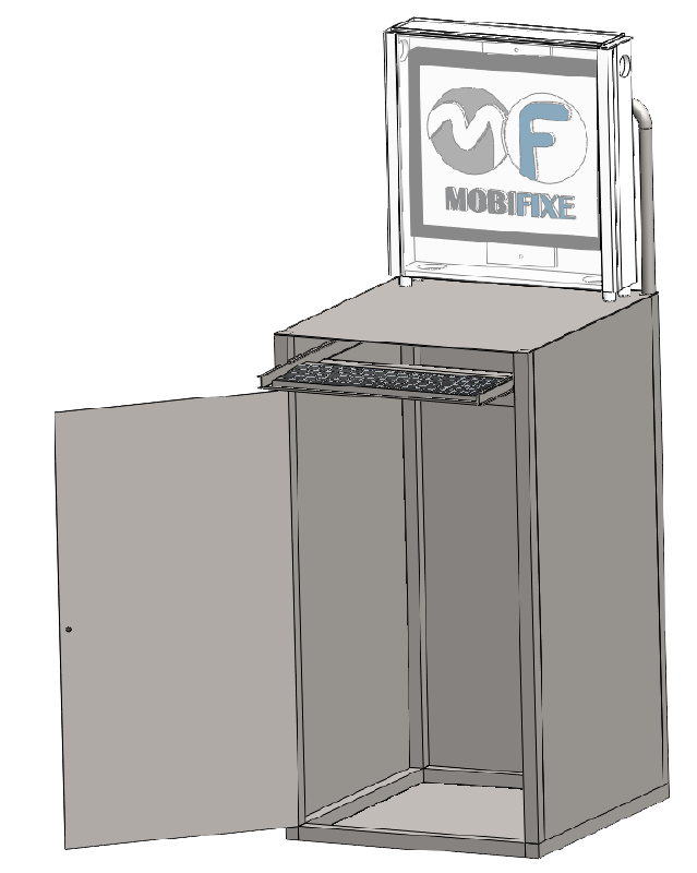 Meuble de rangement informatique/ acier-inox-mixte_0