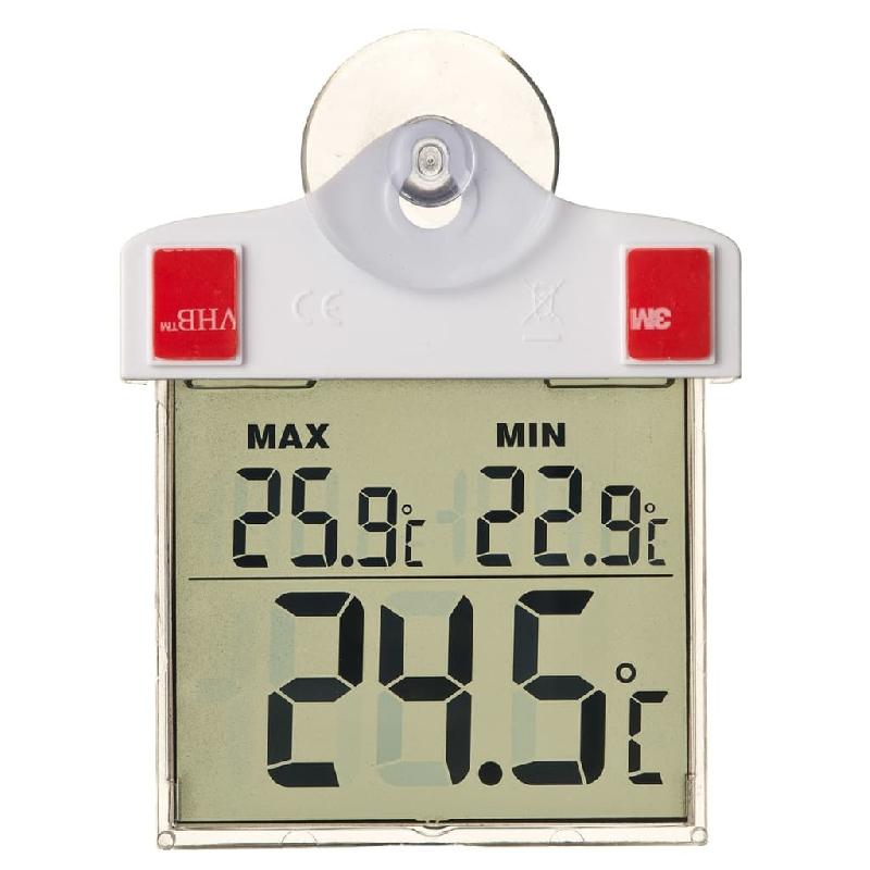 Nature thermomètre numérique de fenêtre 13 x 10 x 3 cm 409387_0
