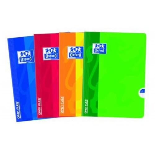 Oxford Lot de 10 Cahier Openflex piqué A4, 48p./24 feuilles 90g/m², Séyès, coloris assortis (4) - 3020120040004_0