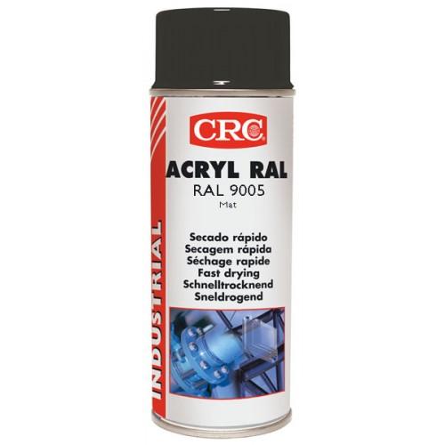 PEINTURE ACRYLIQUE DE FINITION NOIR MAT - AÉROSOL 400 ML CRC