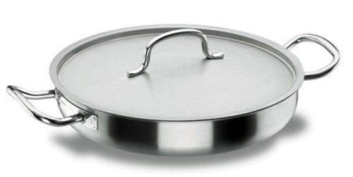 POÊLE À PAËLLA INDUCTION AVEC COUVERCLE INOX 18/10 - Ø 45 CM - LACOR - CHEF CLASSIC