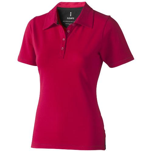 Polo stretch manches courtes pour femme Makham - tissu extensible et détails contrastés - 95% coton, 5% élasthanne_0