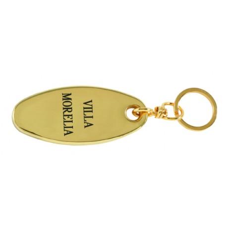 Porte-clés poire ovale laiton  réf. 102611-10_0