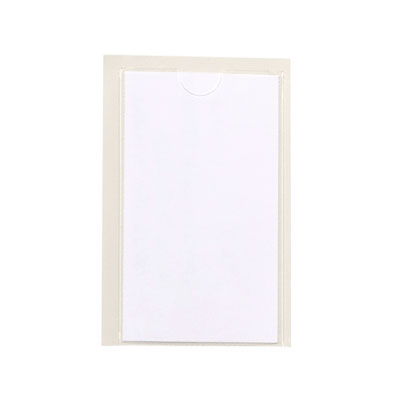 PORTE-ETIQUETTES ADHESIFS POCKETFIX  - POLYPROPYLENE - FORMAT 43 X 74 MM - SACHET DE 10