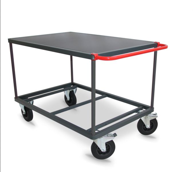 Servante modulable avec plateau bois 1000 x 700 mm - charge 500 kg - robuste et ergonomique_0