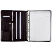 SERVIETTE CLASSEUR 'CREMONA II, A4, CUIR NAPPA NOIR