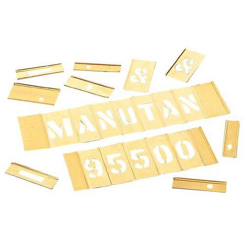 SET DE 92 CARACTÈRES LAITON ASSEMBLABLES - HAUTEUR 25 MM - MSSC