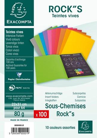 SOUS-CHEMISE ROCK'S 80 G ASSORTI (VENDU PAR 100)