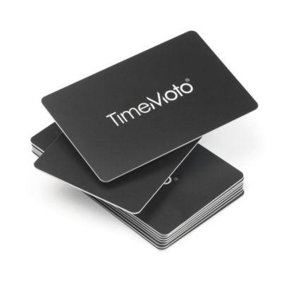 TimeMoto Badge RFID, compatible avec tous les systèmes de pointage TimeMoto®, 85 x 54 mm, distance de lecture de 70 mm, noir - paquet 25 unités_0