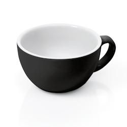 WAS Germany - Tasse supérieure à cappuccino Italia Black, 0,28 ltr (4998028) - porcelaine 4998 028_0
