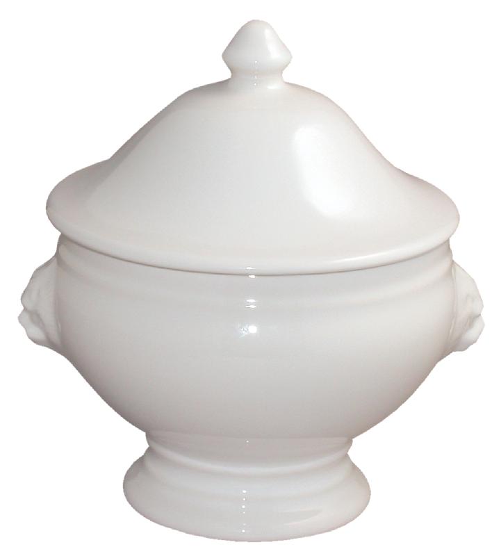 SOUPIÈRE TÊTE DE LION ROND BLANC PORCELAINE Ø 11,5 CM FRENCH CLASSICS REVOL