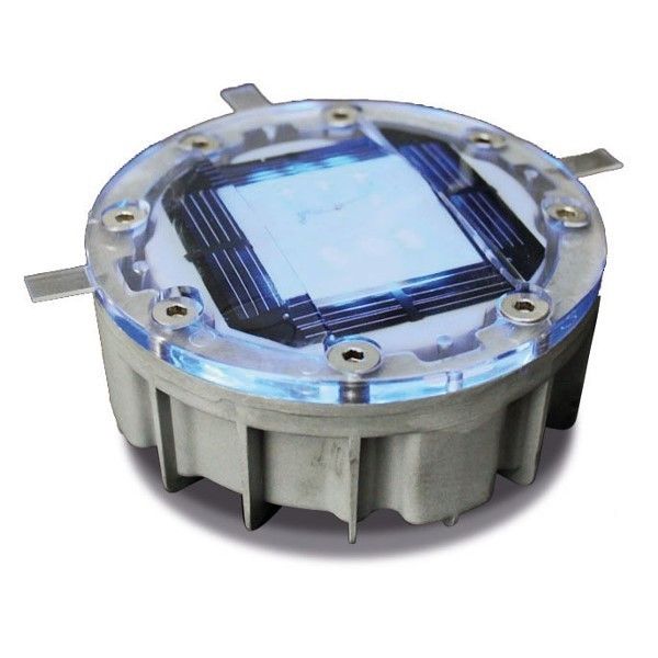 12005 - Plot routier solaire en aluminium - LED clignotantes - Ø120 mm - IP68_0