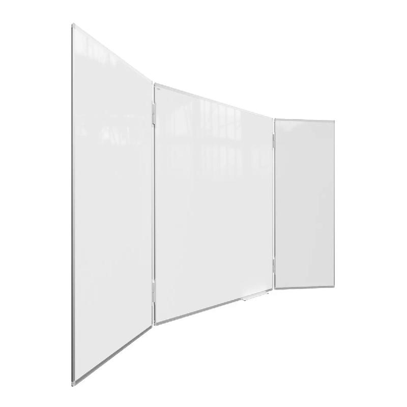 ALLboards Tableau Blanc Scolaire Type Triptyque avec Cadre en Aluminium 120×180//360 cm - TRB1812_0