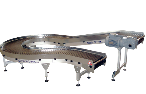 Ambaveyor - Transporteur modulaire pour charges unitaires avec tapis flexible et courbes - Jusqu'à 50 mètres_0