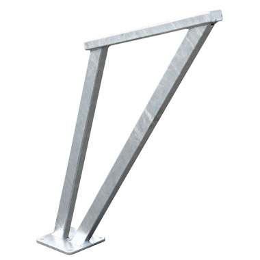 Appui cycles Venise galva - design moderne avec plaque découpée - Hauteur 850 mm - Fixation par scellement ou sur platine_0