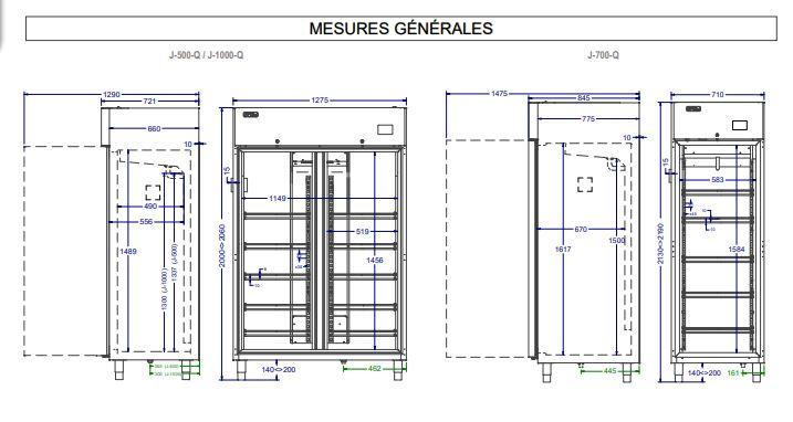 Armoire séchoir affinage fromage en acier inox AISI 304 avec contrôle électronique et portes vitrées_0