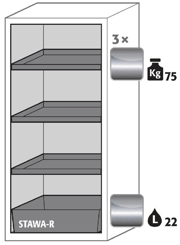 ARMOIRE SÉCURITÉ S-CLASSIC-90 S90.129.060.R JAUNE - MANUTAN COLLECTIVITÉS