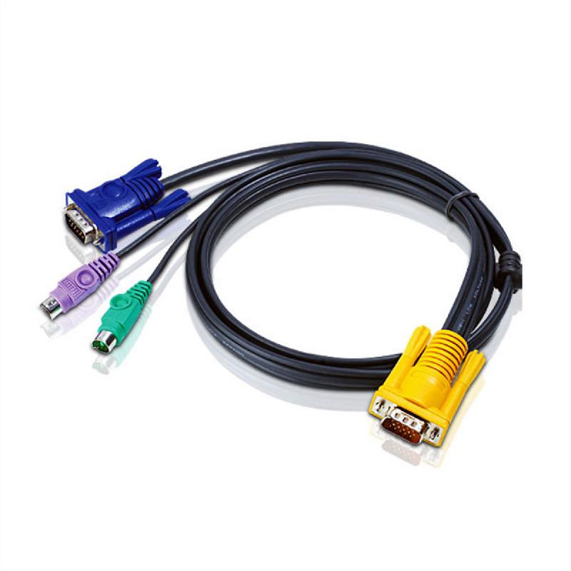 Aten 2l-5203p câble kvm vga ps/2, noir, 3 m_0