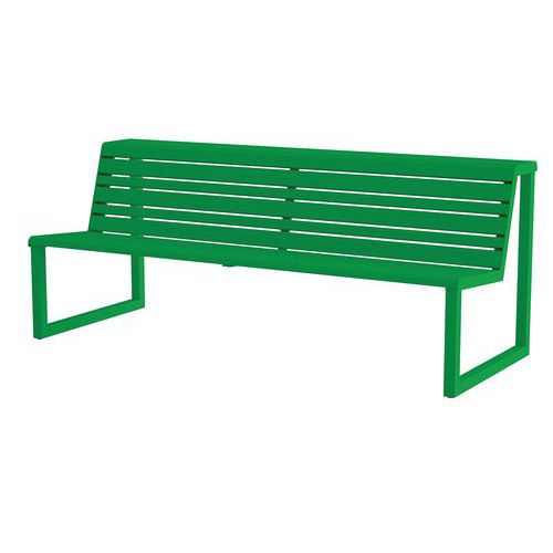 BANC DOUBLE ASSISE H24 EN ACIER INXOYDABLE - VERT