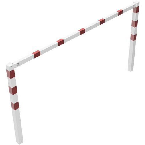 BARRIÈRE CHEMINS PIÉTONS À ASSEMBLER - BLANC/ROUGE - 2500MM - SCHAKE
