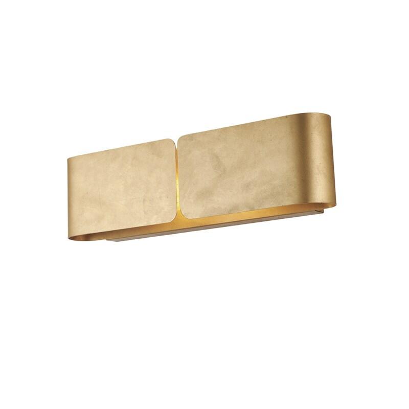 BeLight Hug Applique Avec Diffuseur Découpé Laser En Fer Laqué Blanc Décor Or Antique 2 Lumières .45 P.10 Bl316-Ap2-Oro - doré 8057724580754_0