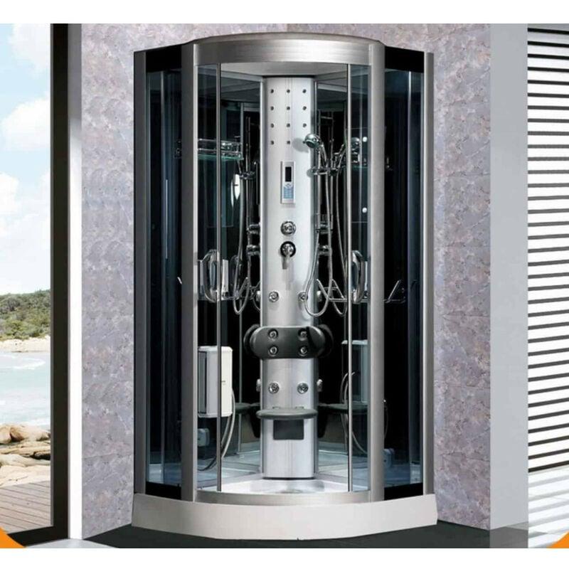 CABINE DE DOUCHE HAMMAM KORONA II, 9090215CM NOIR Comparer les prix
