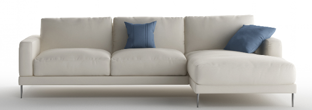 Canapé d'angle Dublin - méridienne réversible, design contemporain - personnalisable en tissu ou cuir_0