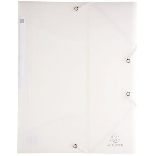 CHEMISE À ÉLASTIQUE 3 RABATS PP 5/10E CHROMALINE A4 INCOLORE - EXACOMPTA