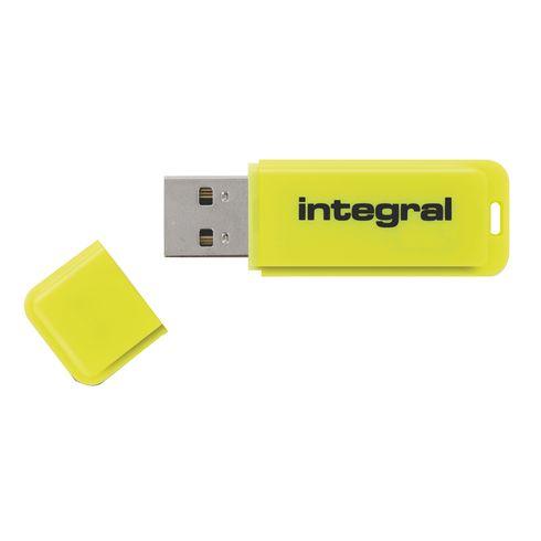 INTEGRAL CLÉ USB NÉON 8 GO USB 2.0 (USB-A) JAUNE