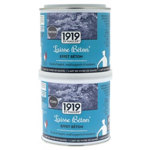 EFFET BÉTON - 500 ML BASE + 250 ML FINITION - LAISSE BÉTON 1919 BY MAULER