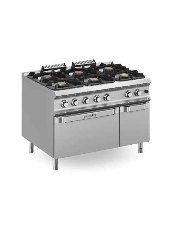 Fourneau 6 feux gaz - Four GN 2/1 et placard - IPX5 - Flex Burner haute puissance - Référence FB912AFGXXL_0