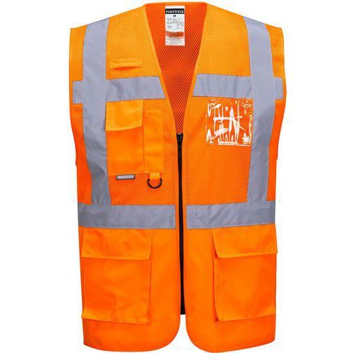 GILET HAUTE-VISIBILITÉ EXECUTIVE MADRID C496 ORANGE XXL - PORTWEST