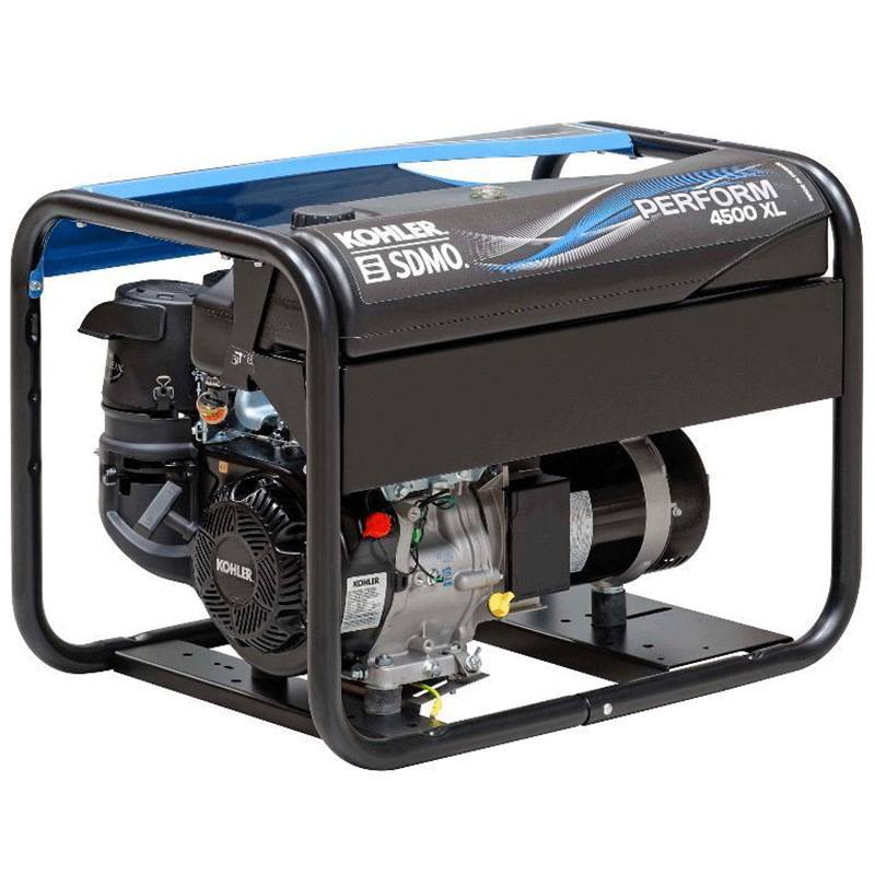 Groupe électrogène monophasé essence 4000 W SDMO - moteur KOHLER - autonomie 4,30 h - réservoir 18 L_0