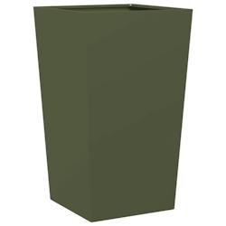Helloshop26 - Jardinière bac lit surélevé plantes fleurs terrasse jardin olive 45 x 45 x 75 cm acier vert 02_0038700 - 3000217929931_0